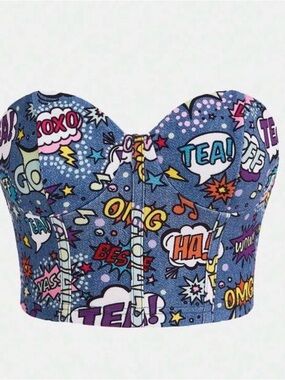 Graphic Crop Top! Comic Design.